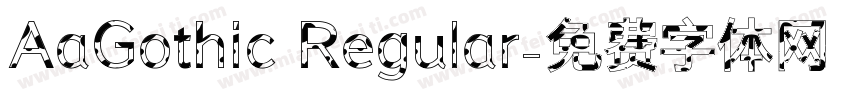 AaGothic Regular字体转换